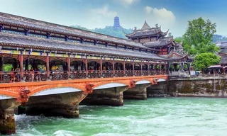 Dujiangyan irrigation system near Chengdu